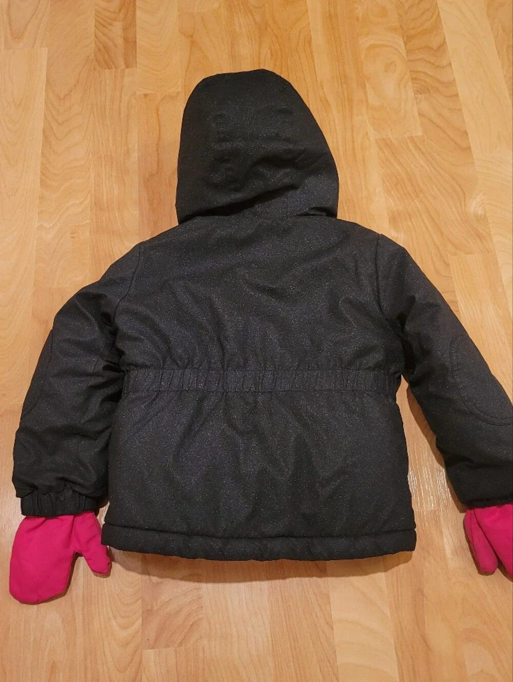 Cat & Jack Sherpa Lined Black Sparkle Winter Coat Size 2T Extra Warm Waterproof